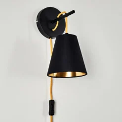 hofstein Applique murale Saillon Noir, 1 lumière* Appliques