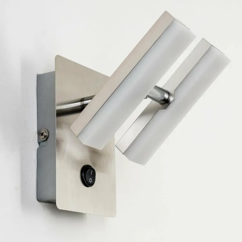 Luminaires Leuchten Direkt Applique murale Sakami LED Nickel mat, 2 lumières* Appliques