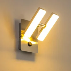 Luminaires Leuchten Direkt Applique murale Sakami LED Nickel mat, 2 lumières* Appliques