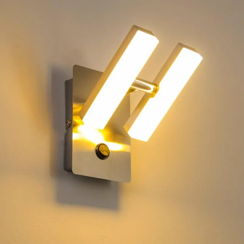 Luminaires Leuchten Direkt Applique murale Sakami LED Nickel mat, 2 lumières* Appliques