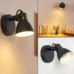 hofstein Applique murale Salinas Noir, 1 lumière