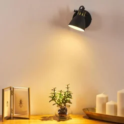 hofstein Applique murale Salinas Noir, 1 lumière