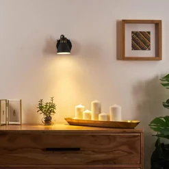 hofstein Applique murale Salinas Noir, 1 lumière