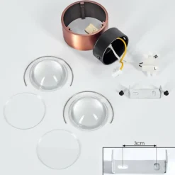 hofstein Applique murale Sapri Cuivre, Noir, 1 lumière