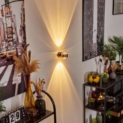 hofstein Applique murale Sapri Cuivre, Noir, 1 lumière