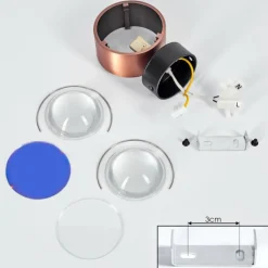 hofstein Applique murale Sapri Cuivre, Noir, 1 lumière