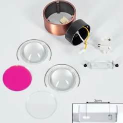 hofstein Applique murale Sapri Cuivre, Noir, 1 lumière