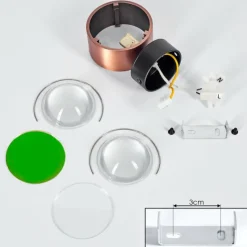 hofstein Applique murale Sapri Cuivre, Noir, 1 lumière