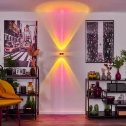 hofstein Applique murale Sapri Cuivre, Noir, 1 lumière