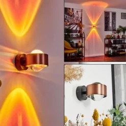 hofstein Applique murale Sapri Cuivre, Noir, 1 lumière