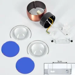 hofstein Applique murale Sapri Cuivre, Noir, 1 lumière