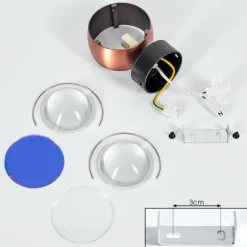 hofstein Applique murale Sapri Cuivre, Noir, 1 lumière