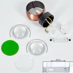 hofstein Applique murale Sapri Cuivre, Noir, 1 lumière