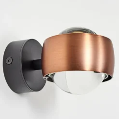 hofstein Applique murale Sapri Cuivre, Noir, 1 lumière