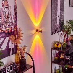 hofstein Applique murale Sapri Cuivre, Noir, 1 lumière