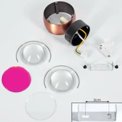 hofstein Applique murale Sapri Cuivre, Noir, 1 lumière