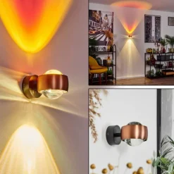 hofstein Applique murale Sapri Cuivre, Noir, 1 lumière