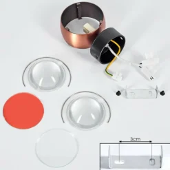 hofstein Applique murale Sapri Cuivre, Noir, 1 lumière