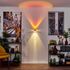 hofstein Applique murale Sapri Cuivre, Noir, 1 lumière