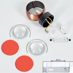 hofstein Applique murale Sapri Cuivre, Noir, 1 lumière