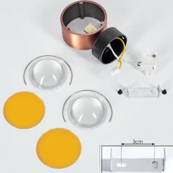 hofstein Applique murale Sapri Cuivre, Noir, 1 lumière