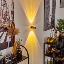 hofstein Applique murale Sapri Cuivre, Noir, 1 lumière