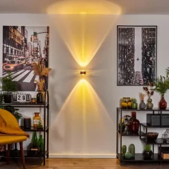 hofstein Applique murale Sapri Cuivre, Noir, 1 lumière