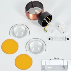 hofstein Applique murale Sapri Cuivre, Noir, 1 lumière