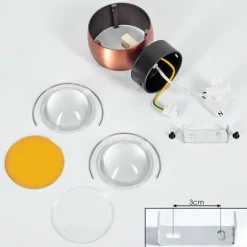 hofstein Applique murale Sapri Cuivre, Noir, 1 lumière