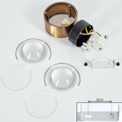 hofstein Applique murale Sapri Vieux laiton, Noir, 1 lumière