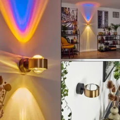 hofstein Applique murale Sapri Vieux laiton, Noir, 1 lumière