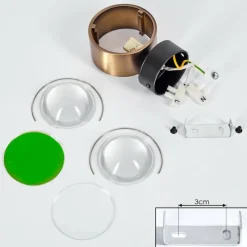 hofstein Applique murale Sapri Vieux laiton, Noir, 1 lumière