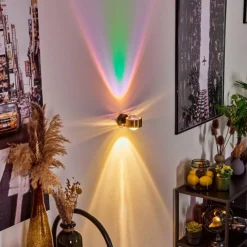 hofstein Applique murale Sapri Vieux laiton, Noir, 1 lumière