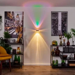 hofstein Applique murale Sapri Vieux laiton, Noir, 1 lumière