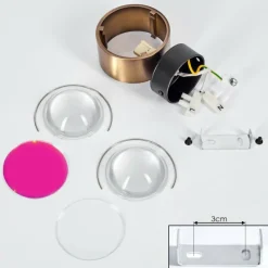 hofstein Applique murale Sapri Vieux laiton, Noir, 1 lumière