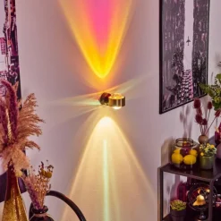 hofstein Applique murale Sapri Vieux laiton, Noir, 1 lumière