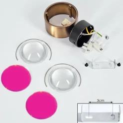 hofstein Applique murale Sapri Vieux laiton, Noir, 1 lumière