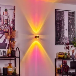 hofstein Applique murale Sapri Vieux laiton, Noir, 1 lumière