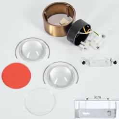 hofstein Applique murale Sapri Vieux laiton, Noir, 1 lumière