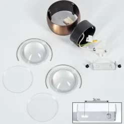 hofstein Applique murale Sapri Vieux laiton, Noir, 1 lumière