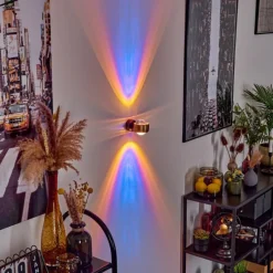 hofstein Applique murale Sapri Vieux laiton, Noir, 1 lumière