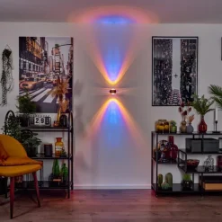 hofstein Applique murale Sapri Vieux laiton, Noir, 1 lumière