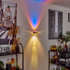 hofstein Applique murale Sapri Vieux laiton, Noir, 1 lumière