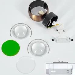 hofstein Applique murale Sapri Vieux laiton, Noir, 1 lumière