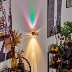 hofstein Applique murale Sapri Vieux laiton, Noir, 1 lumière