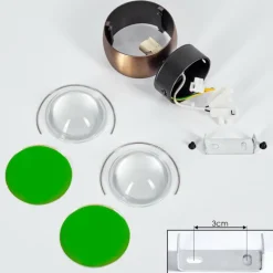 hofstein Applique murale Sapri Vieux laiton, Noir, 1 lumière