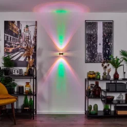 hofstein Applique murale Sapri Vieux laiton, Noir, 1 lumière