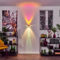 hofstein Applique murale Sapri Vieux laiton, Noir, 1 lumière