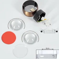 hofstein Applique murale Sapri Vieux laiton, Noir, 1 lumière