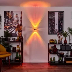 hofstein Applique murale Sapri Vieux laiton, Noir, 1 lumière